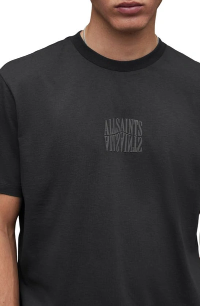 Shop Allsaints Varden Graphic T-shirt In Washed Black