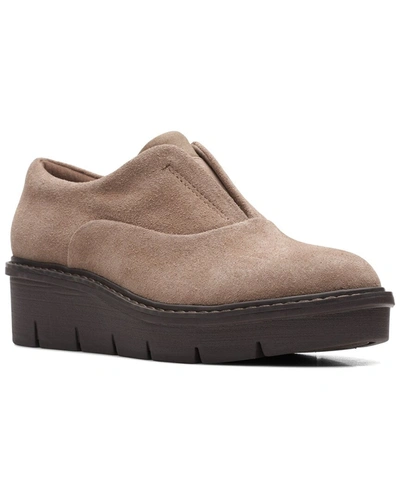 Shop Clarks Airabell Sky Suede Flat In Grey