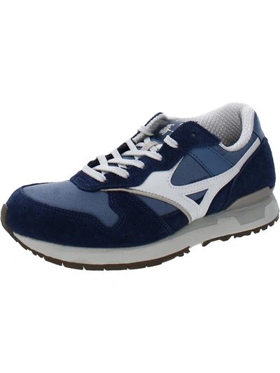 Shop Mizuno Sports Style Mens Fitness Workout Running Shoes In Blue