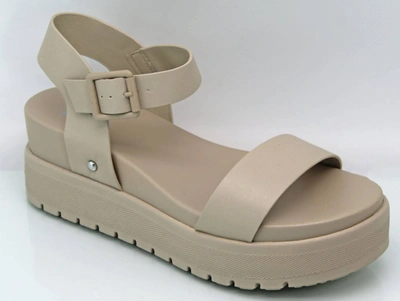 Shop Mia Kayci Platform Sandals In Beige