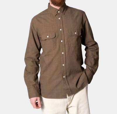 Shop La Paz Men Pacheco Two Pocket Shirt In Military Green In Brown