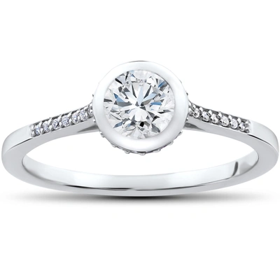 Pompeii3 5/8 Ct Lab Grown Diamond Aria Engagement Ring 14k White Gold In Multi