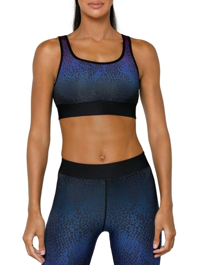 Shop Cor Womens Scoop Neck Yoga Athletic Bra In Blue