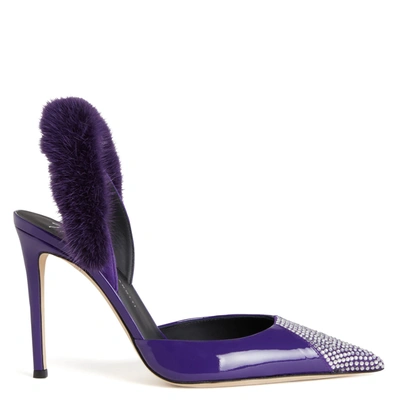 Shop Giuseppe Zanotti Henriette Strass In Purple