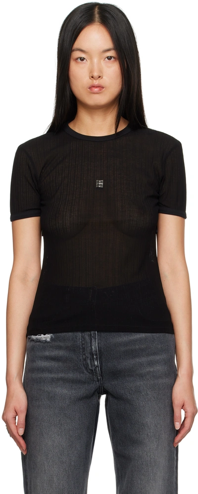 Shop Givenchy Black 4g T-shirt In 001 Black