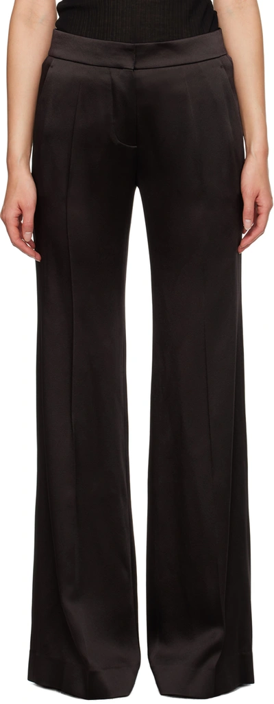 Shop Givenchy Brown Flared Trousers In 201 Dark Brown