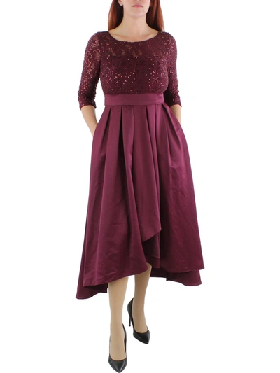 Alex Evenings Womens Lace Sequined Evening Dress In Pink