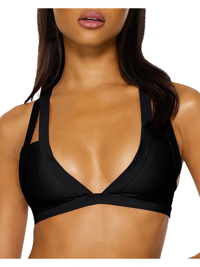 Shop Ramy Brook Starla Womens Strappy Plunge Bikini Swim Top In Black