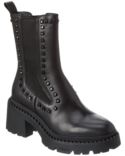 Ash Women's Nico Bis Studded Block Heel Booties In Black