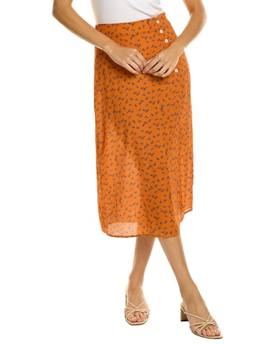 Shop Chaser Kinney Midi Skirt In Orange