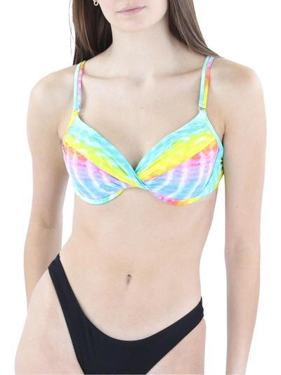 Shop Bleu Rod Beattie Womens Tie-dye Underwire Bikini Swim Top In Multi