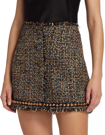 Shop Cinq À Sept Confetti Tweed Odette Skirt In Black