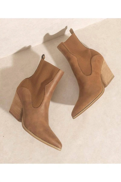 Shop Oasis Society Jocelyn Heeled Boots In Brown