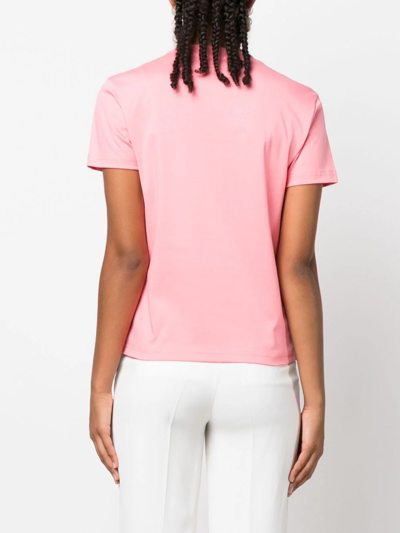 Shop Lanvin Logo T-shirt In Pink