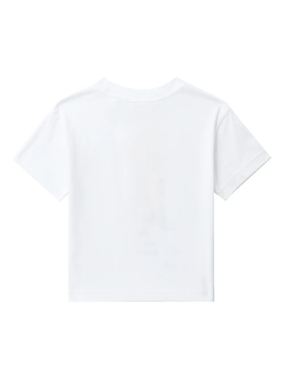 Shop Palm Angels Dino Punk T-shirt Ss In White