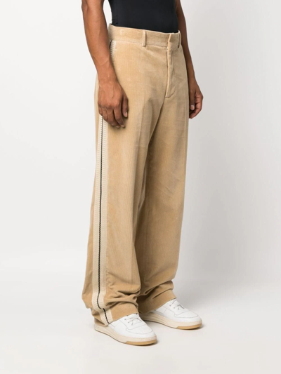 Shop Palm Angels Pantaloni In Velluto A Coste In Beige