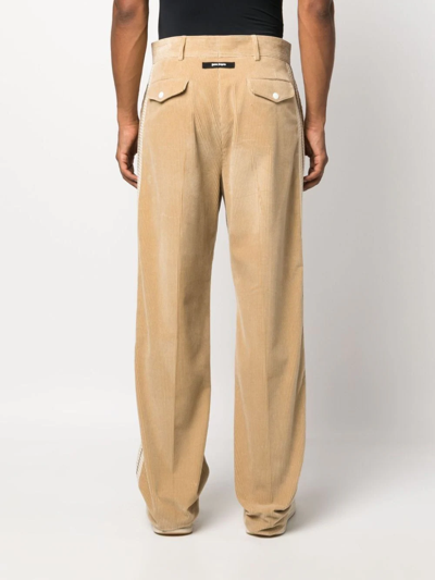 Shop Palm Angels Pantaloni In Velluto A Coste In Beige