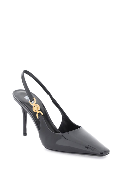 Shop Versace Medusa '95 Slingback Pumps In Black