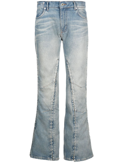 Shop Y/project Hook And Eye Slim Denim Jeans In Blue