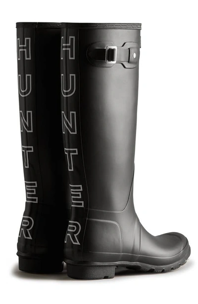 Shop Hunter Original Tall Waterproof Rain Boot In Black/ White