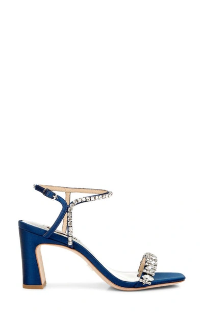 Shop Badgley Mischka Collection  Marilee Ankle Strap Sandal In Navy