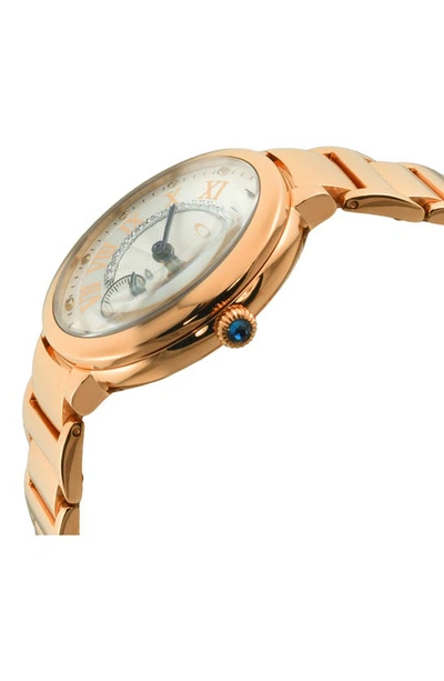 Shop Gv2 Rome Diamond Bracelet Watch, 36mm In Rose Gold