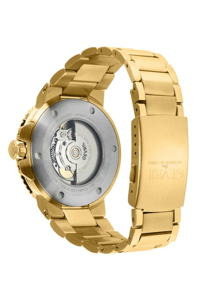 Gevril Riverside Swiss Automatic Bracelet Watch, 42mm In Gold