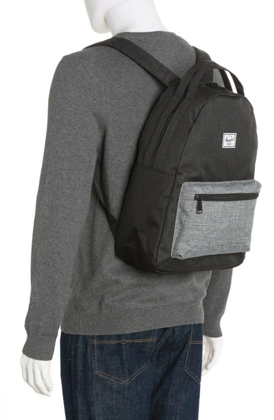 Shop Herschel Supply Co Nova Medium Backpack In Black Crosshatch/ Raven