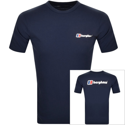 Shop Berghaus Organic Logo T Shirt Navy