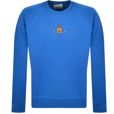 Shop Vivienne Westwood Raglan Sweatshirt Blue