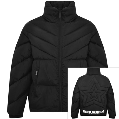 Shop Dsquared2 Logo Puffy Star Jacket Black