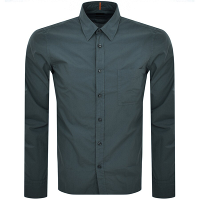 Shop Boss Casual Boss Relegant 6 Long Sleeved Shirt Blue
