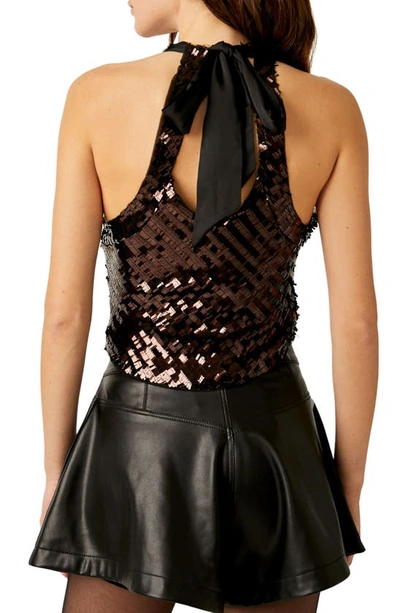 Shop Free People Disco Fever Tie Back Tank In Black Combo