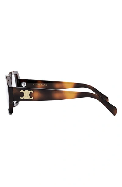Celine Triomphe Tortoiseshell-effect Square-frame Glasses In Blonde Havana