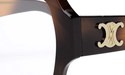 Celine Triomphe Tortoiseshell-effect Square-frame Glasses In Blonde Havana