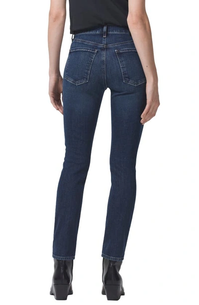 Shop Citizens Of Humanity Sloane Mid Rise Skinny Jeans In Baltic
