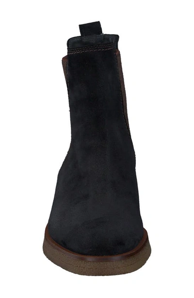 Shop Paul Green Sunny Chelsea Boot In Black Soft Suede
