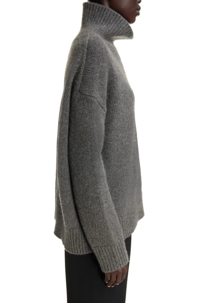 Shop Givenchy Cashmere Turtleneck Sweater In Grey Mix