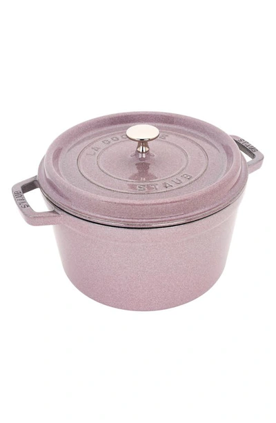 Shop Staub 5-quart Enameled Cast Iron Tall Cocotte In Lilac