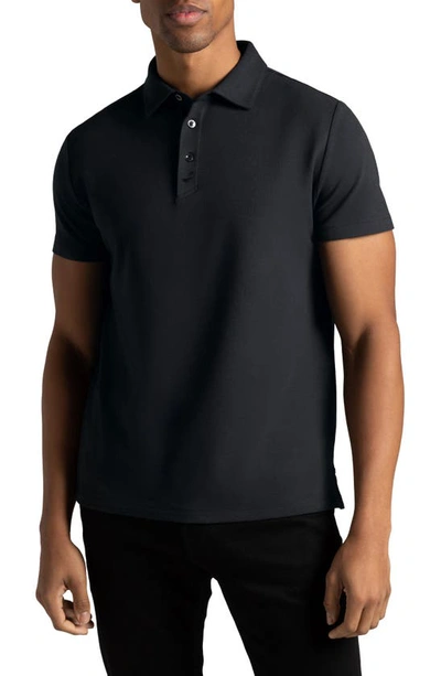 Shop Hypernatural Dagger Supima® Cotton Blend Slim Fit Polo In Magpie Black