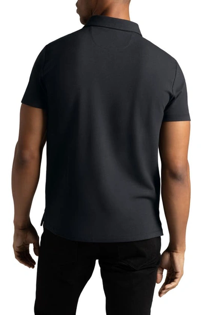 Shop Hypernatural Dagger Supima® Cotton Blend Slim Fit Polo In Magpie Black