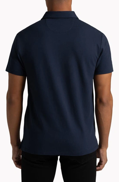 Shop Hypernatural Dagger Supima® Cotton Blend Slim Fit Polo In Midnight Navy