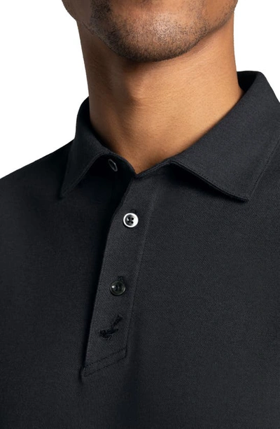 Hypernatural Dagger Supima® Cotton Blend Slim Fit Polo In Magpie Black