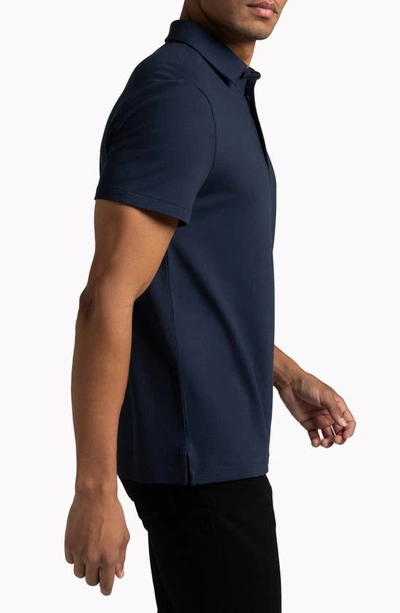 Shop Hypernatural Dagger Supima® Cotton Blend Slim Fit Polo In Midnight Navy