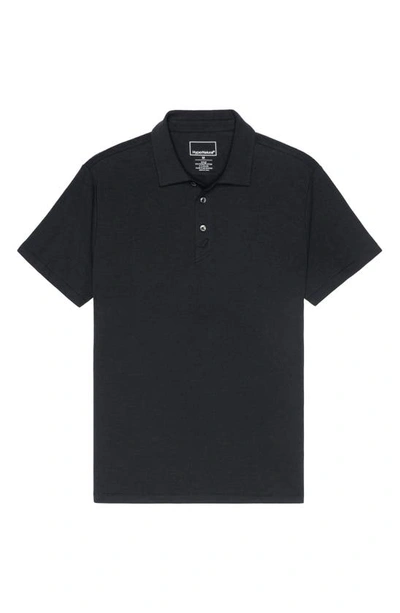 Hypernatural Dagger Supima® Cotton Blend Slim Fit Polo In Magpie Black