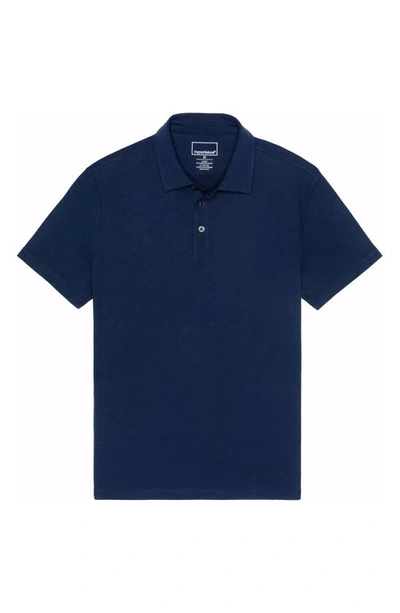 Shop Hypernatural Dagger Supima® Cotton Blend Slim Fit Polo In Midnight Navy