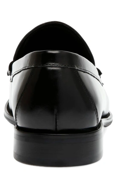 Shop Steve Madden Marvyn Penny Loafer In Black Leather