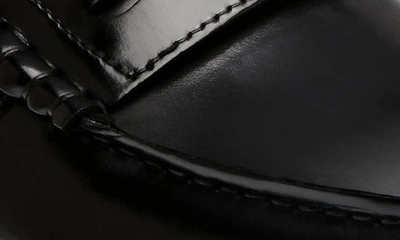 Shop Steve Madden Marvyn Penny Loafer In Black Leather