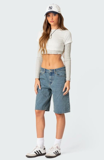Edikted Women's Layered Long Sleeve T Shirt In Mix