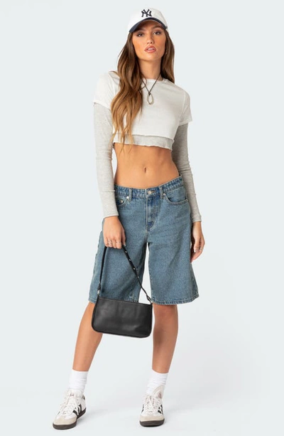 Edikted Women's Layered Long Sleeve T Shirt In Mix